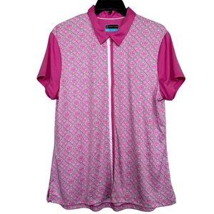 PGA Tour Women’s Sz XL Short Sleeve 1/4 Zip Polo,Tennis,Golf Top